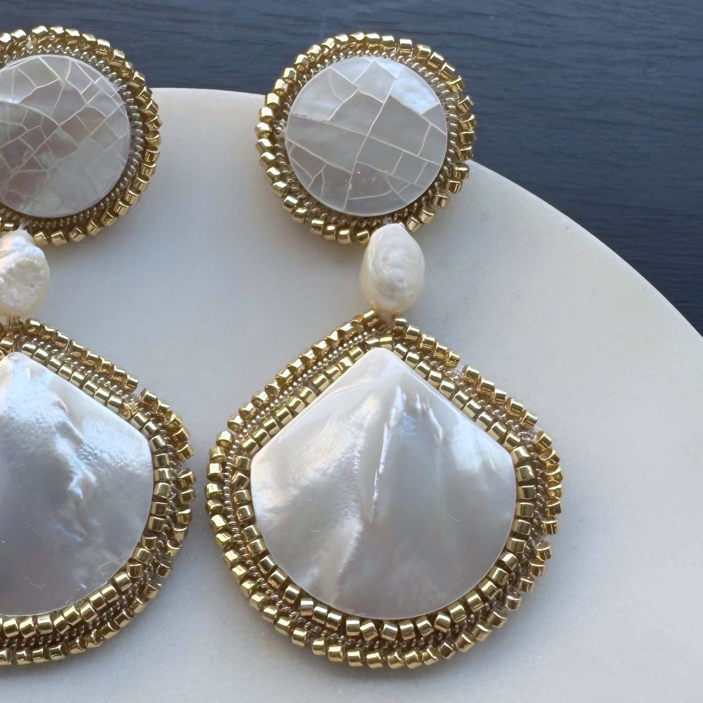 Aro Bordado Perla 03 - Disponible