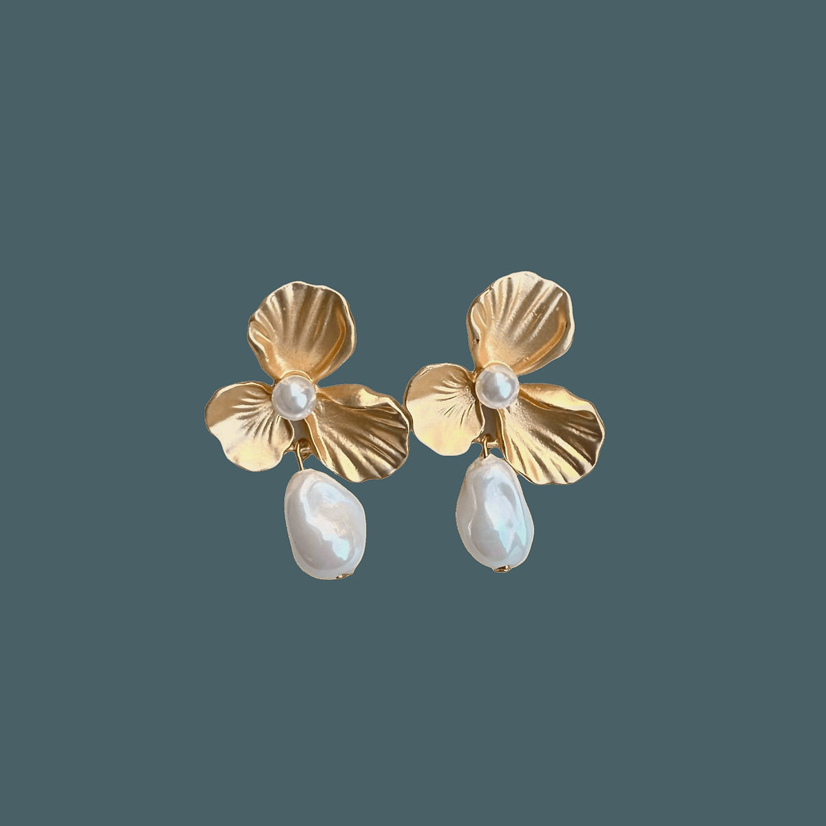 Aro Perla N°4 – Aros de perlas con cristales facetados (foto 2)