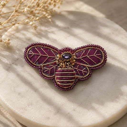 Prendedor Bordado - Abeja 02