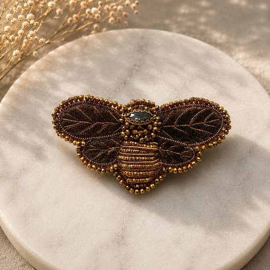 Prendedor Bordado - Abeja 09