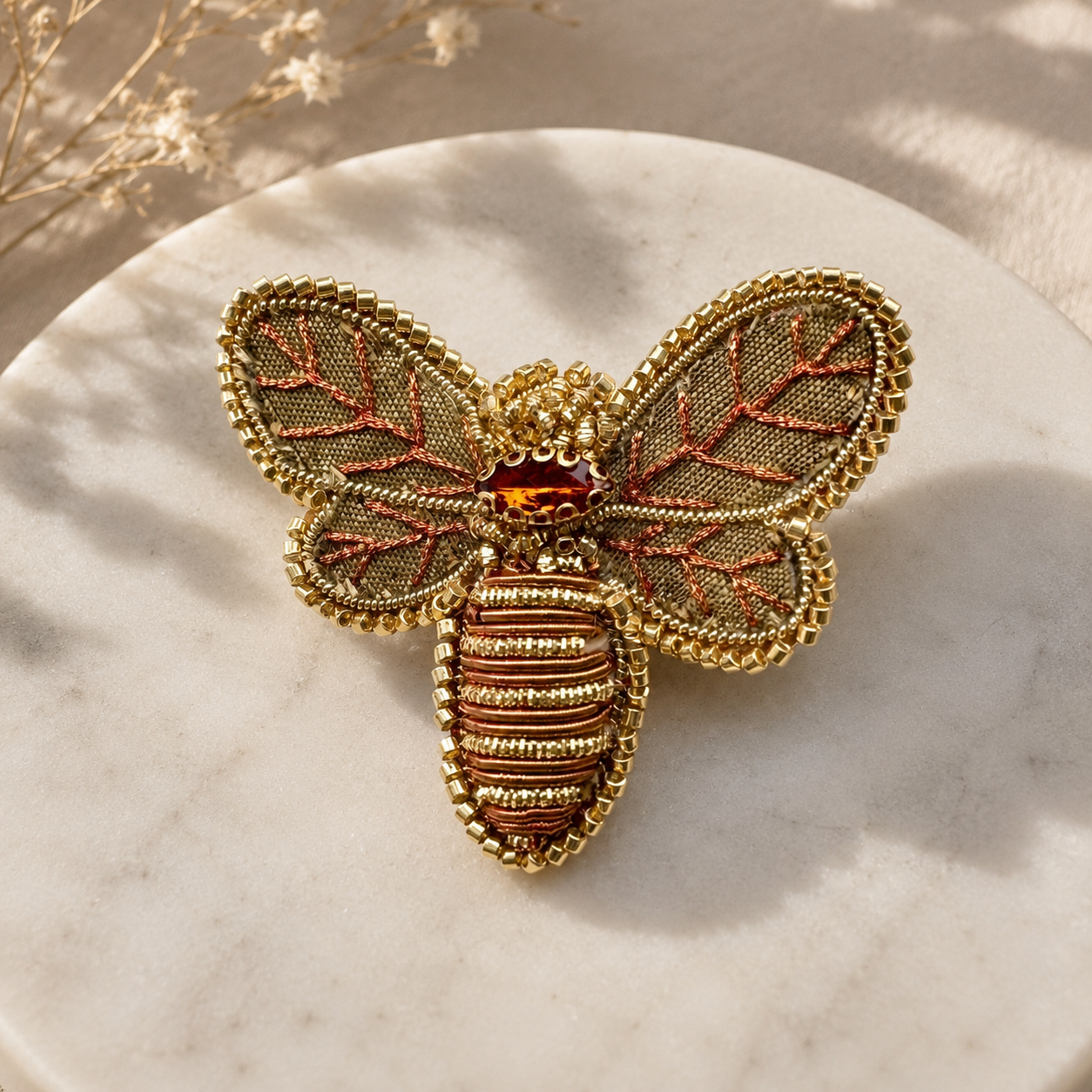 Prendedor Bordado - Abeja 05