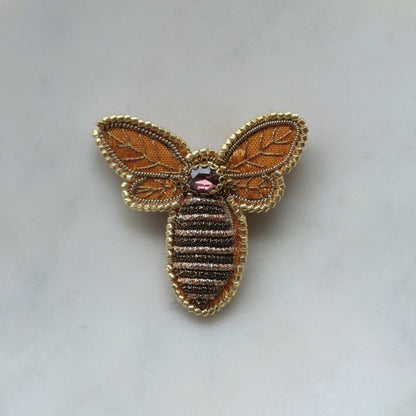 Prendedor Bordado - Abeja 06