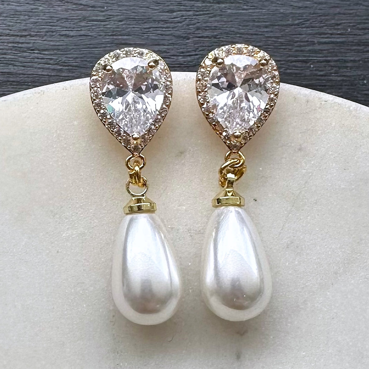 Aro Perla N°72 – Aros de perlas con circones