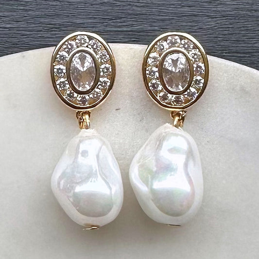 Aro Perla N°74 – Aros de perlas con circones
