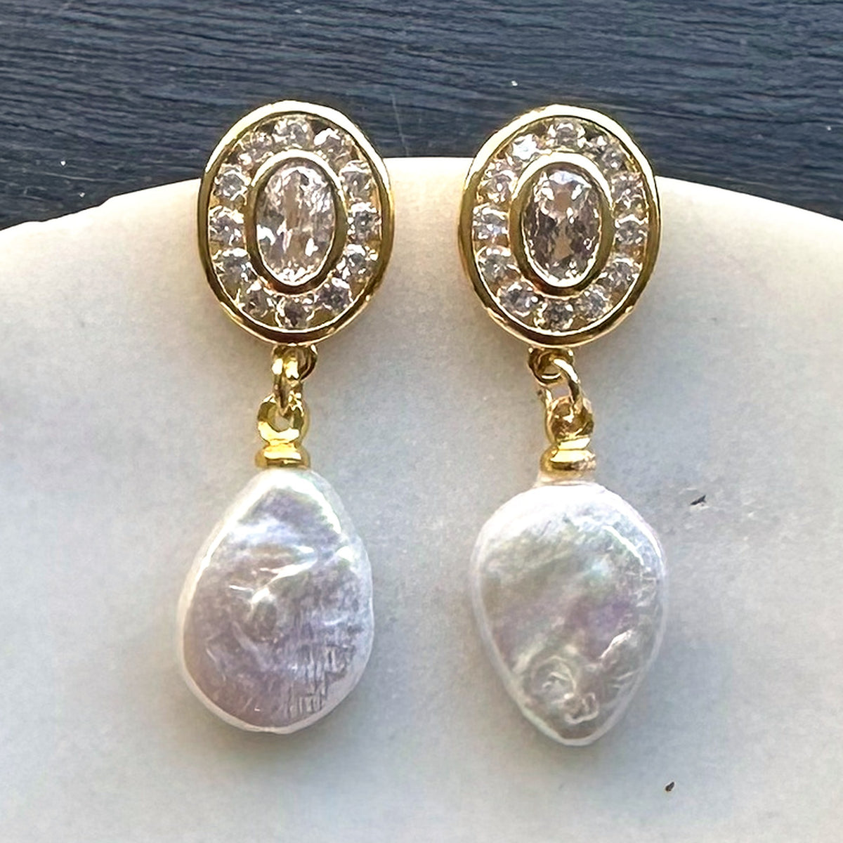 Aro Perla N°79 – Aros de perlas con circones