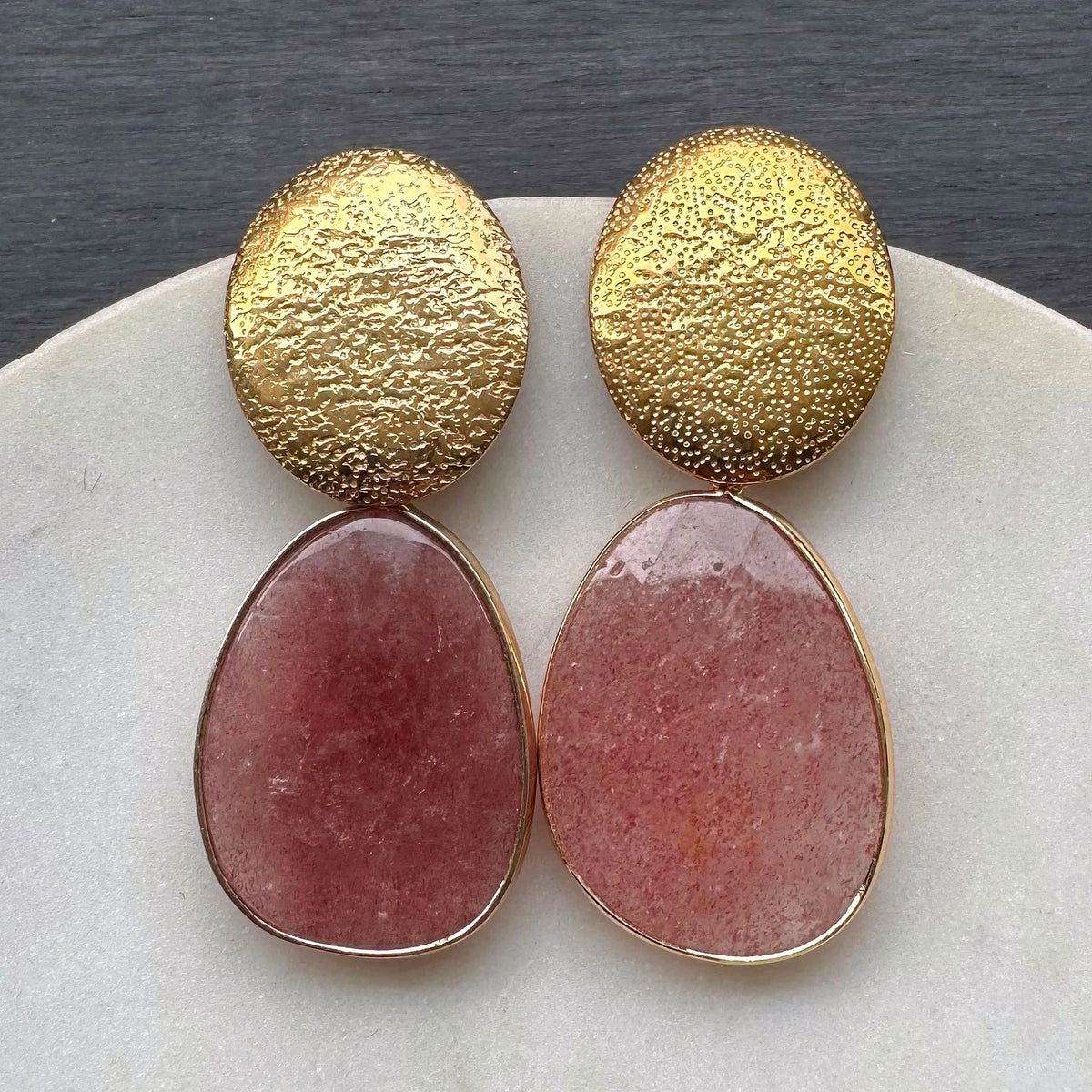 Aro Piedra N°140 – Aros de piedras con cristales facetados y circones
