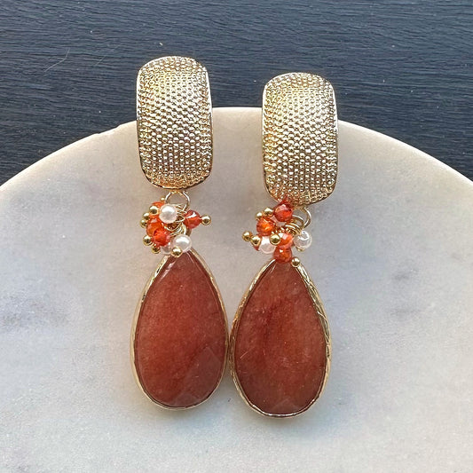 Aro Piedra N°12 – Aros de piedras con racimo de piedras