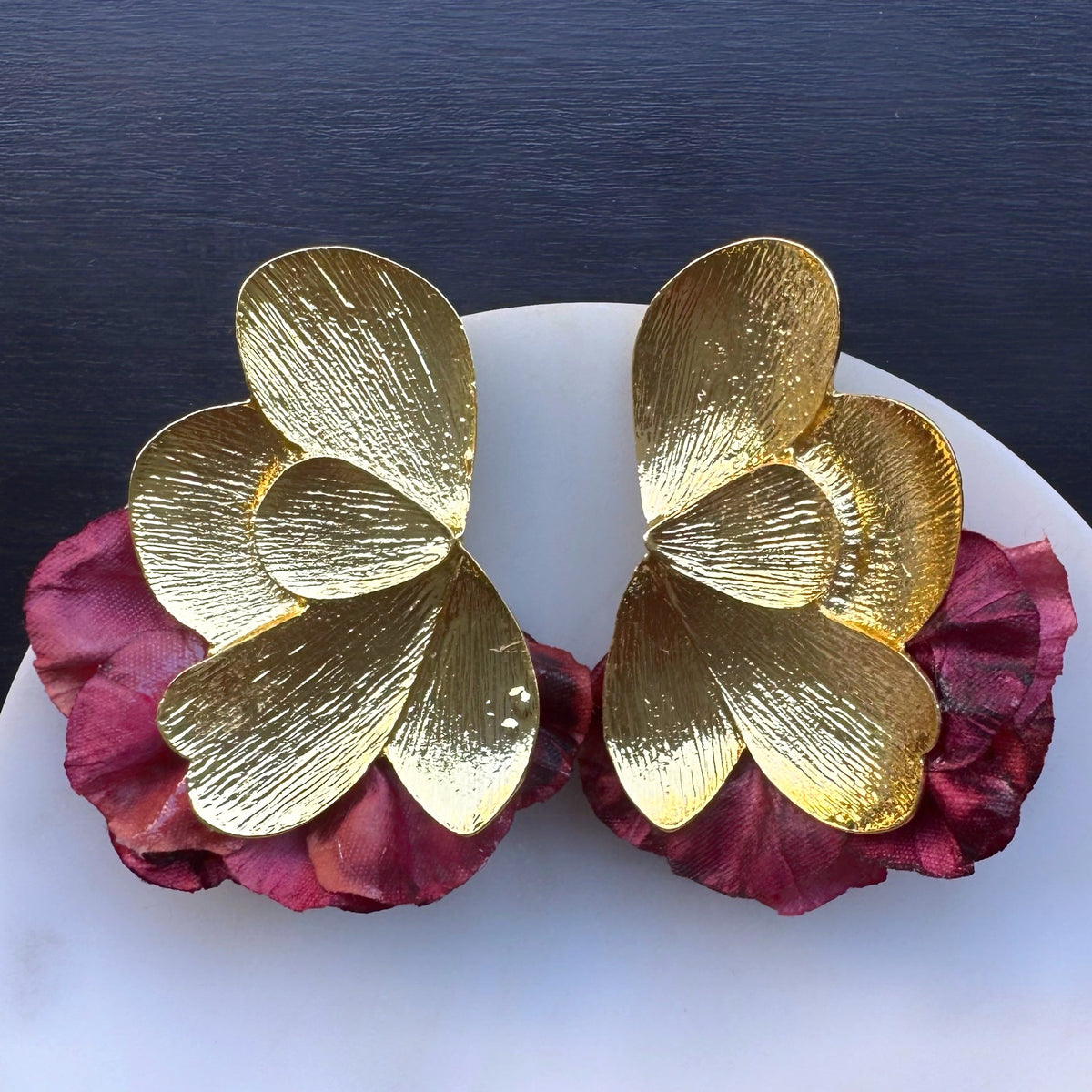 Aro Piedra N°16 – Aros de piedras con flor de género