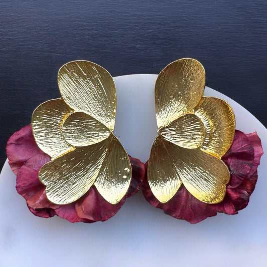 Aro Piedra N°16 – Aros de piedras con flor de género