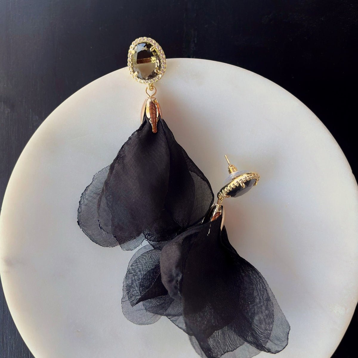 Aro Piedra N°39 – Aros de piedras con flor de género (foto 5)