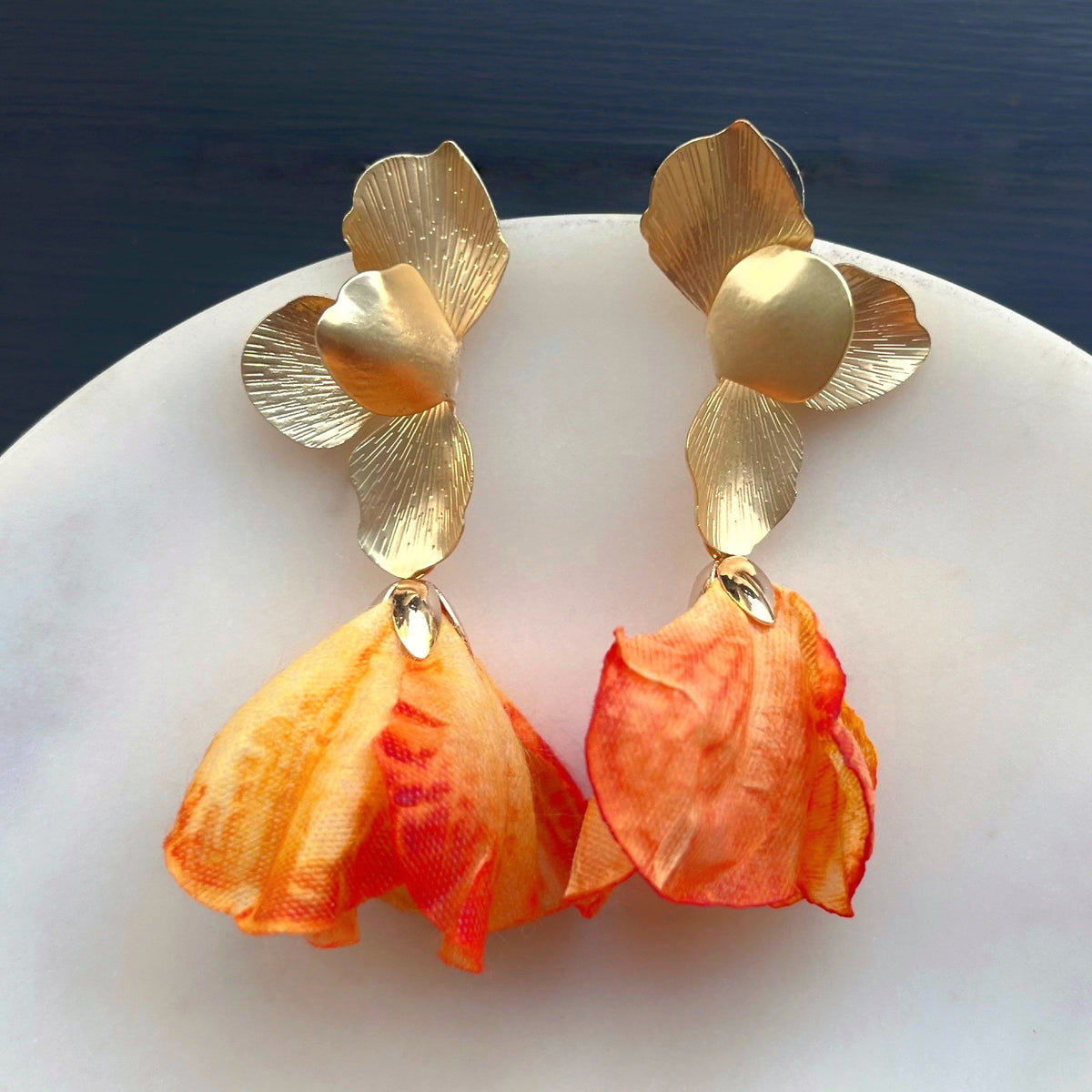 Aro Piedra N°39 – Aros de piedras con flor de género (foto 8)