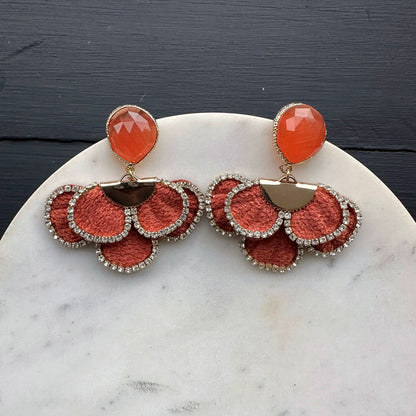 Aro Piedra N°66 – Aros de piedras con flor de género (foto 13)