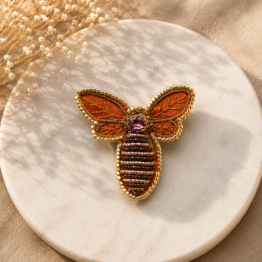 Prendedor Bordado - Abeja 06