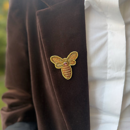 Prendedor Bordado - Abeja 05