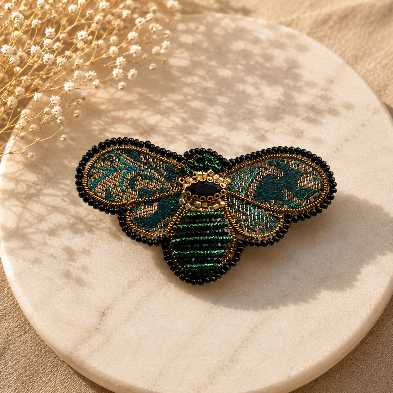 Prendedor Bordado - Abeja 03