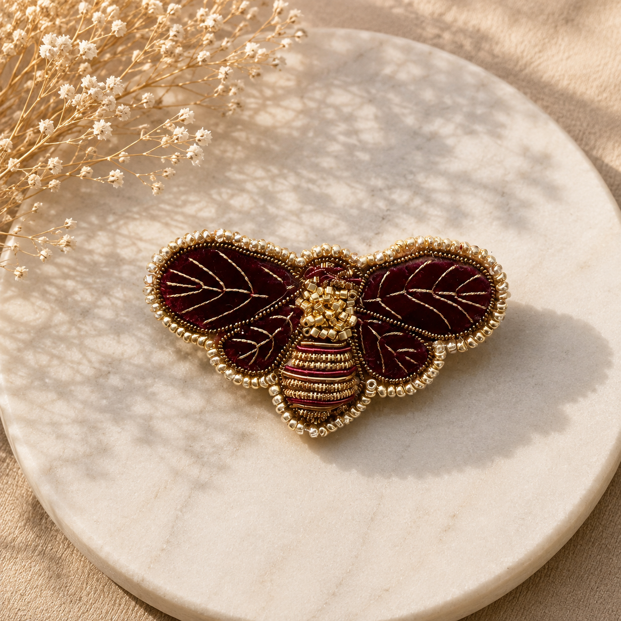 Prendedor Bordado - Abeja 01